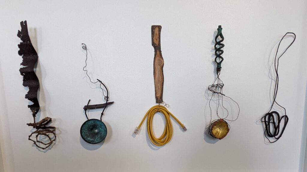 Group of mixed media pendants by Irish artist Mary Nagle. Collect 2024